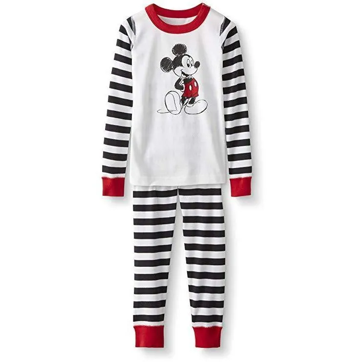 Mickey Mouse Striped Organic Pajamas