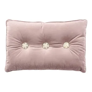 Midnight Max Rose Decorative Button Cushion 40x60cm