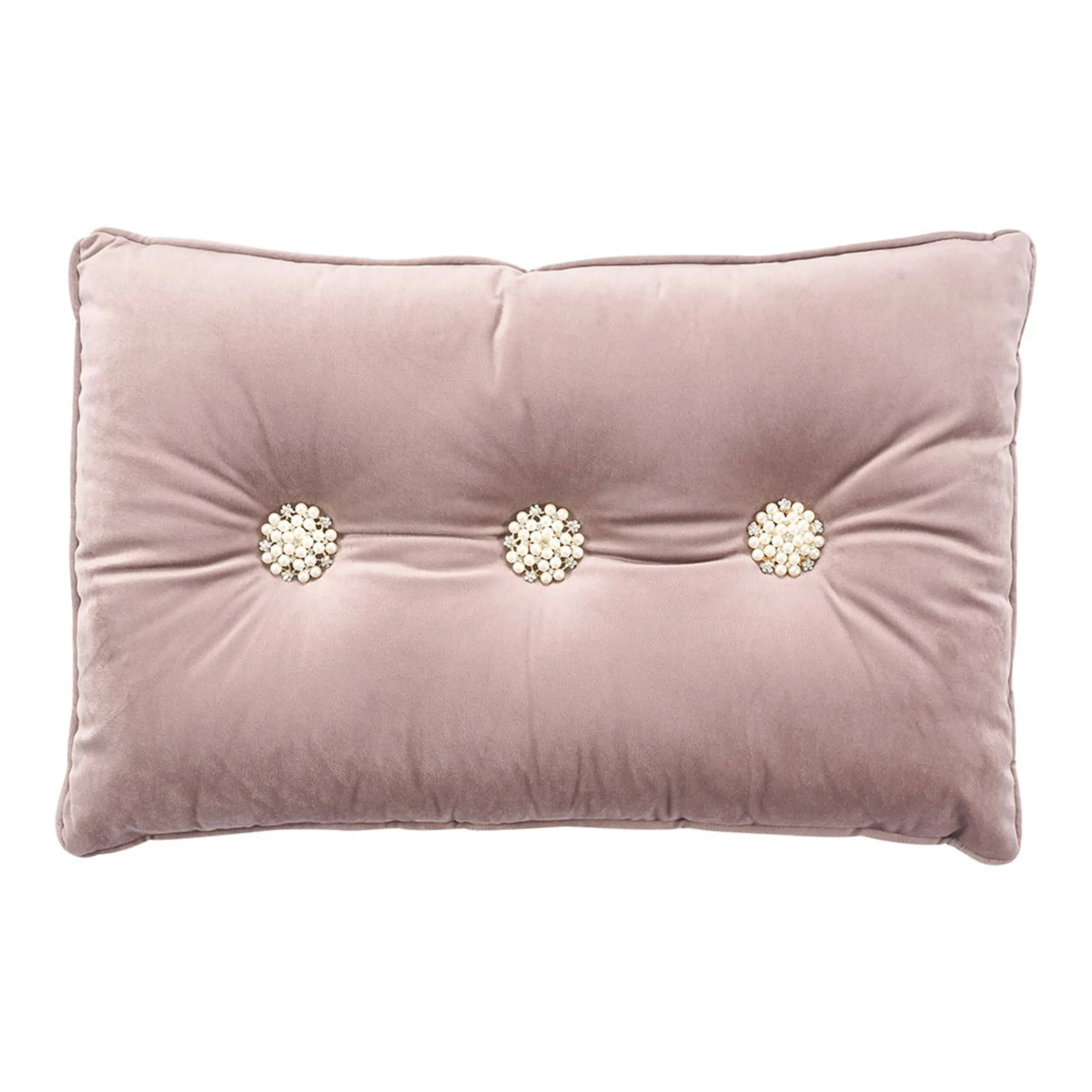 Midnight Max Rose Decorative Button Cushion 40x60cm