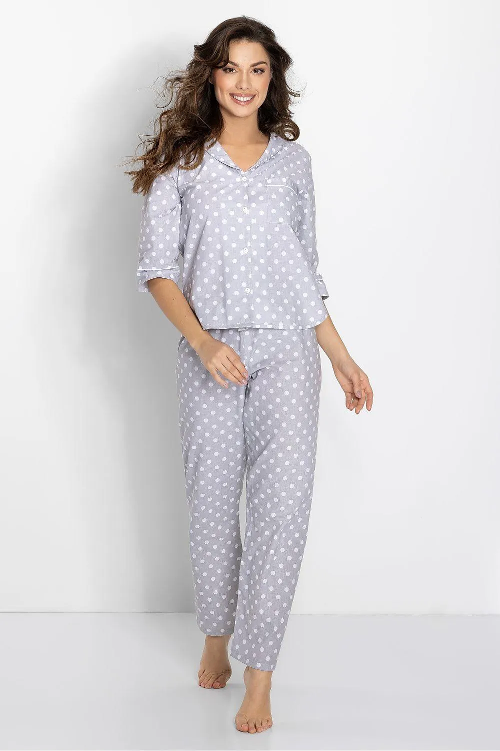 Momenti Per Me modern long pants and shirt womens pajamas