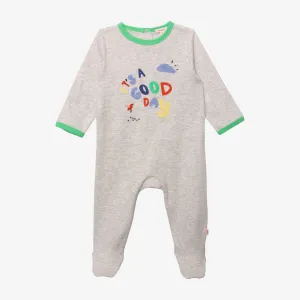 Newborn boys' embroidered pajamas