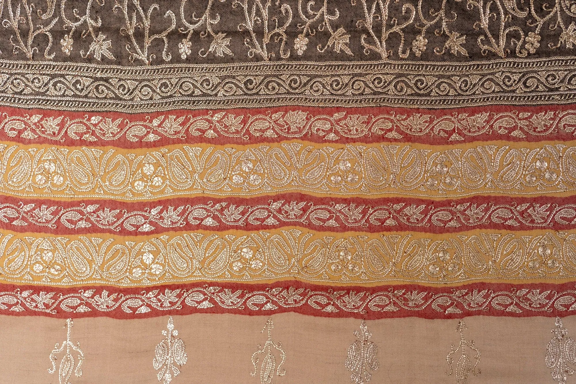 Noor-e-Tilla Hand-Embroidered Pure Pashmina Shawl