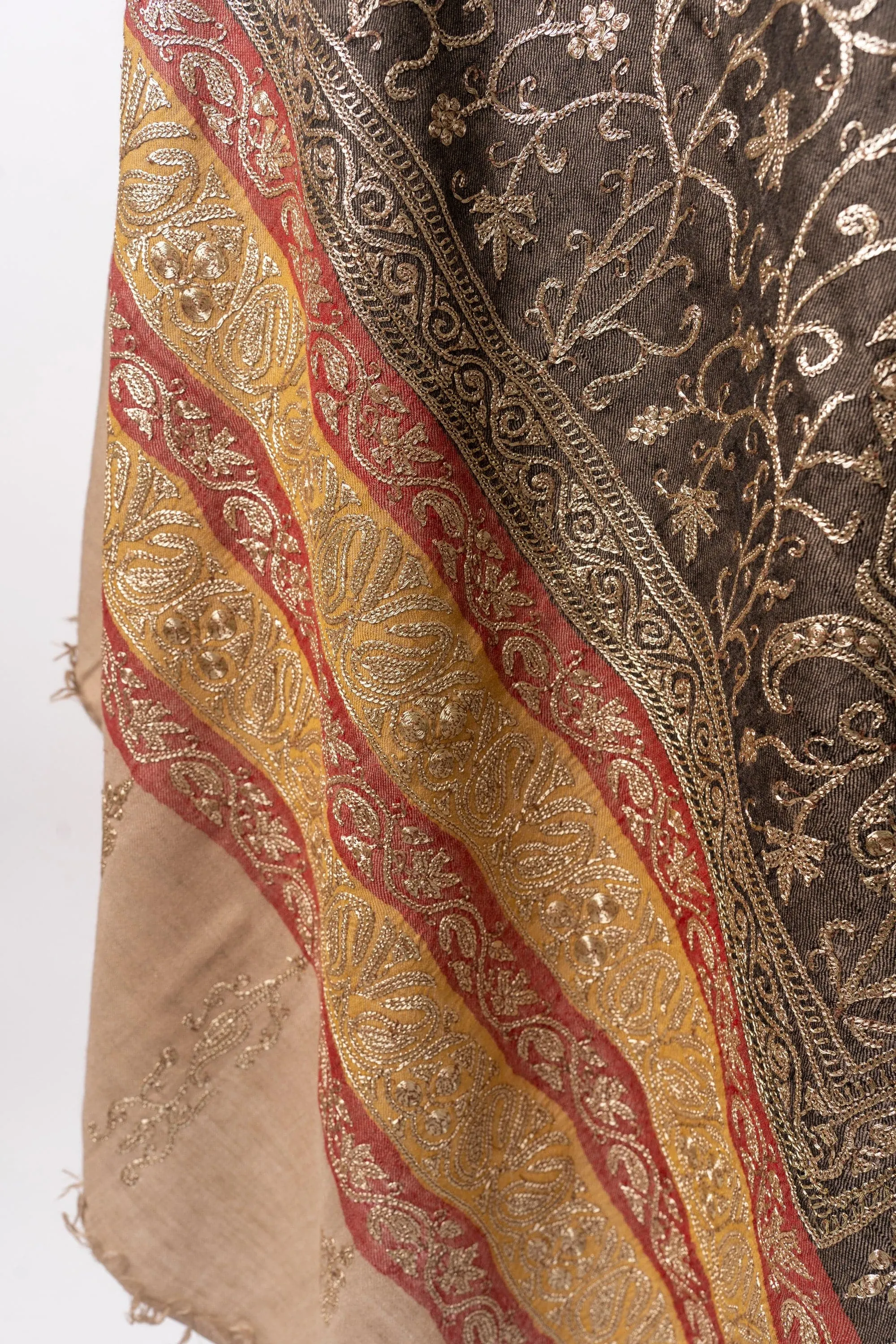 Noor-e-Tilla Hand-Embroidered Pure Pashmina Shawl