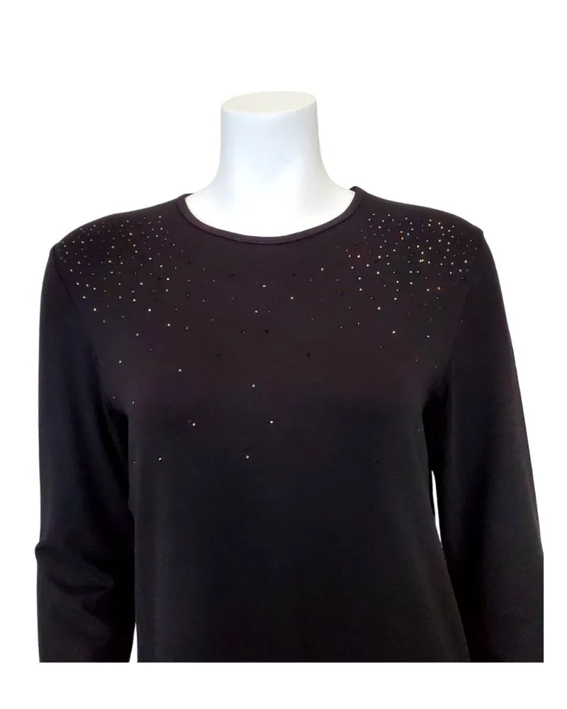 Pierre Balmingo Paris Colorful Studs Black Modal Pajamas Set