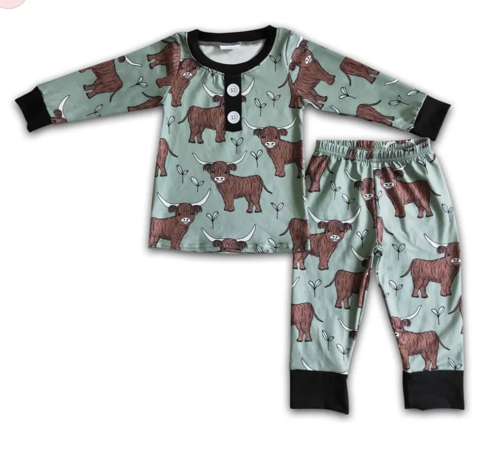 Pre-order: Cow Print Pajama (3 Styles)