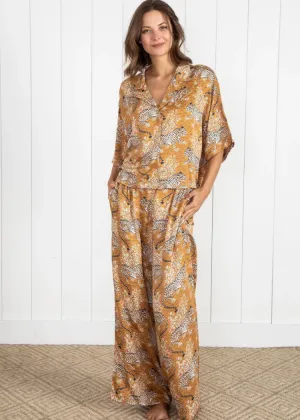 Print Fresh Studio Bagheera Satin Set- Tobacco