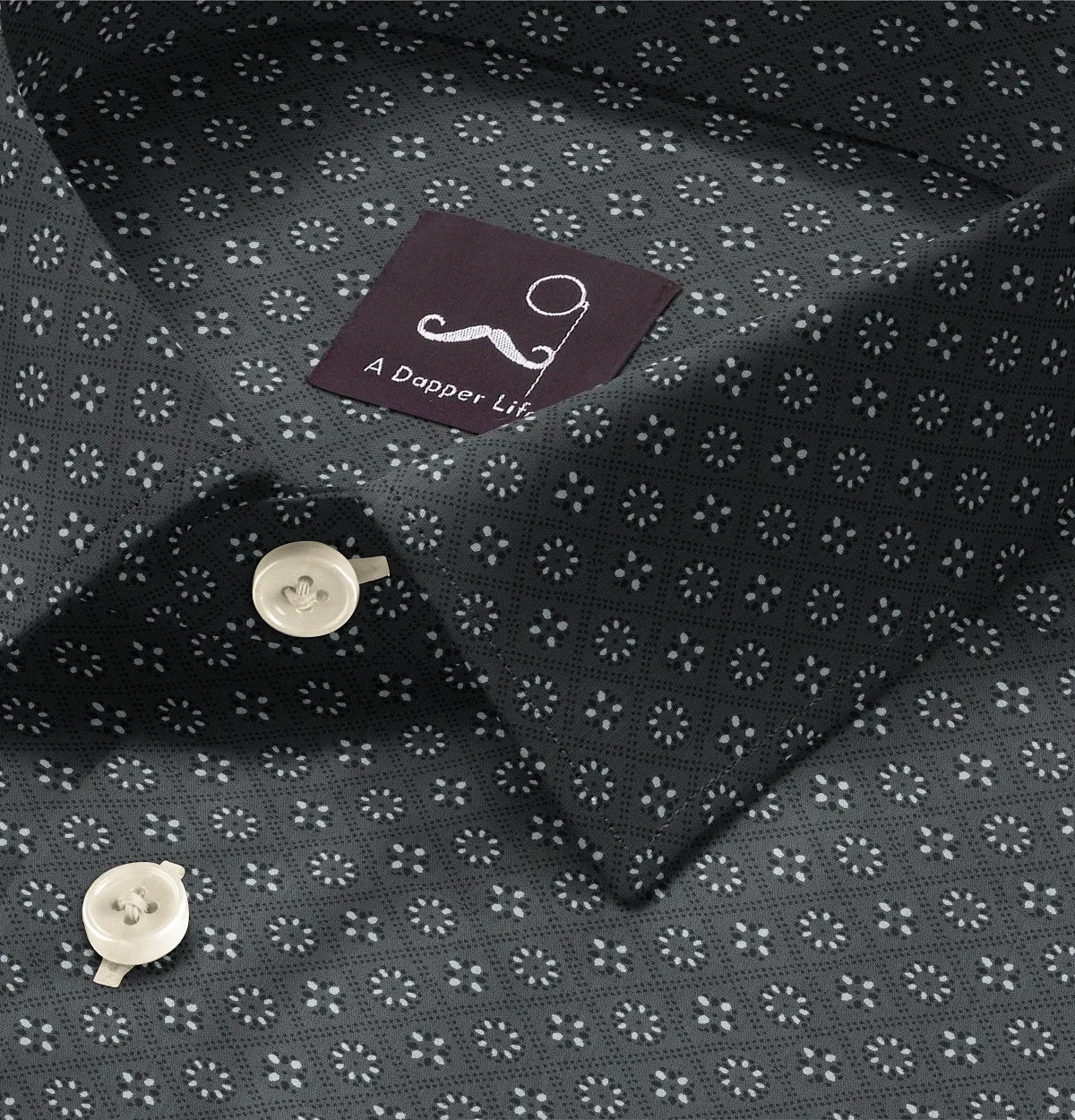 Pure Cotton - Long Sleeve - Gray Floral Medley
