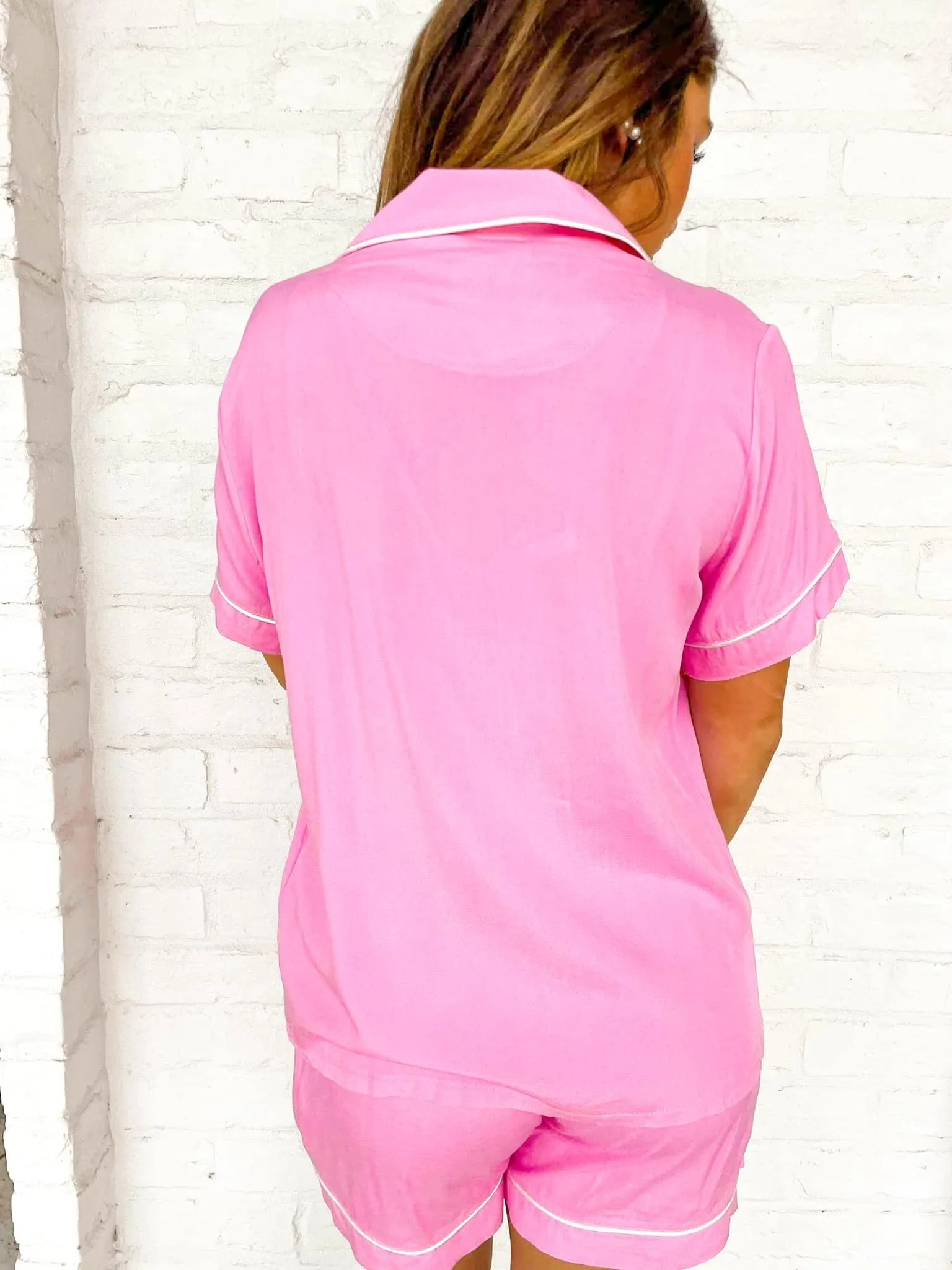 Queen Of Pink Embroidered Nutcracker Pajamas Set