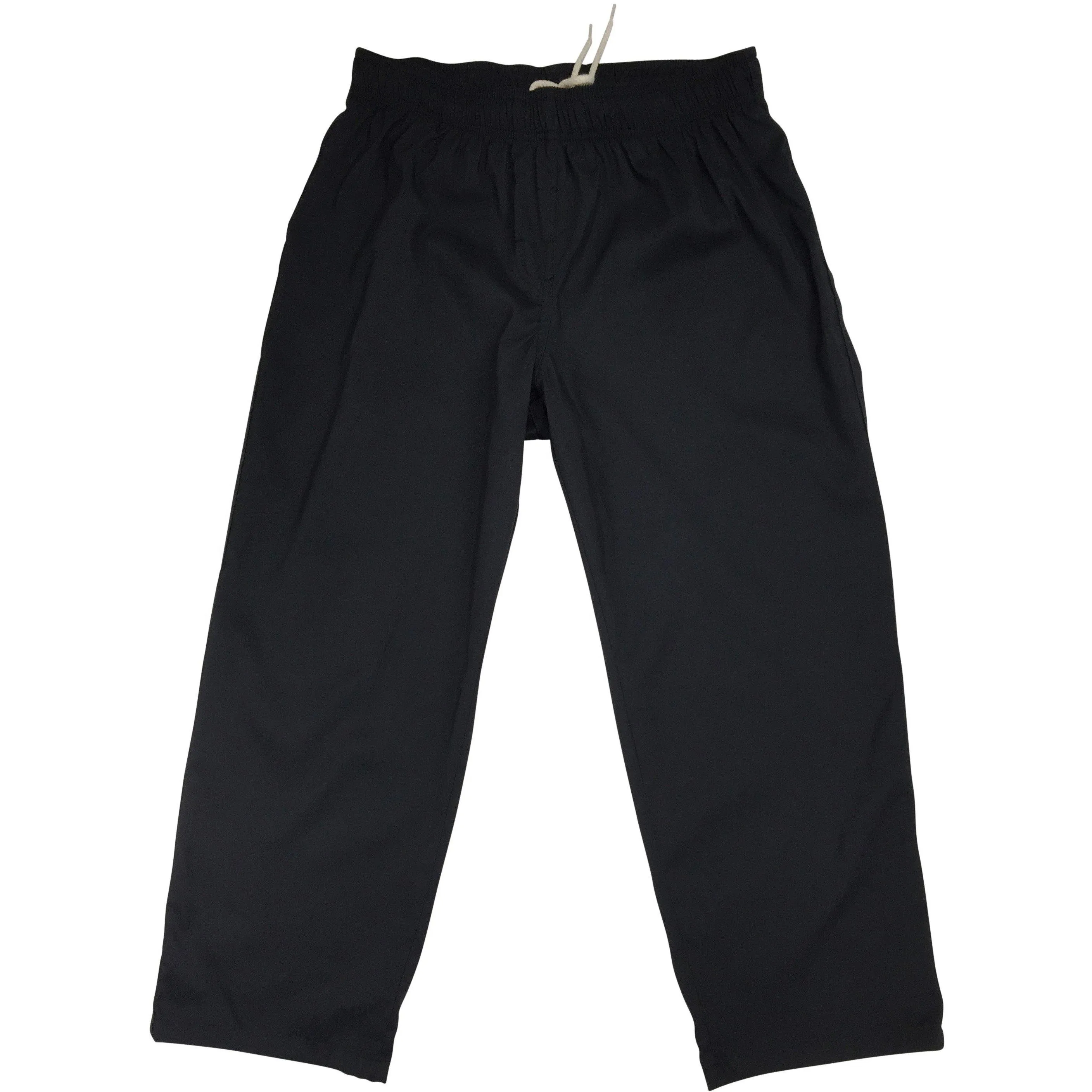 "A Solid Color" Womens Board (Swim) Capris - ELASTIC Waist    Regular Rise   23" Inseam (Black Black Stitching)