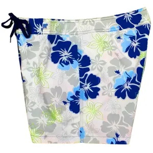 "Escape Artist" Board Shorts - Regular Rise / 5" Inseam (White)
