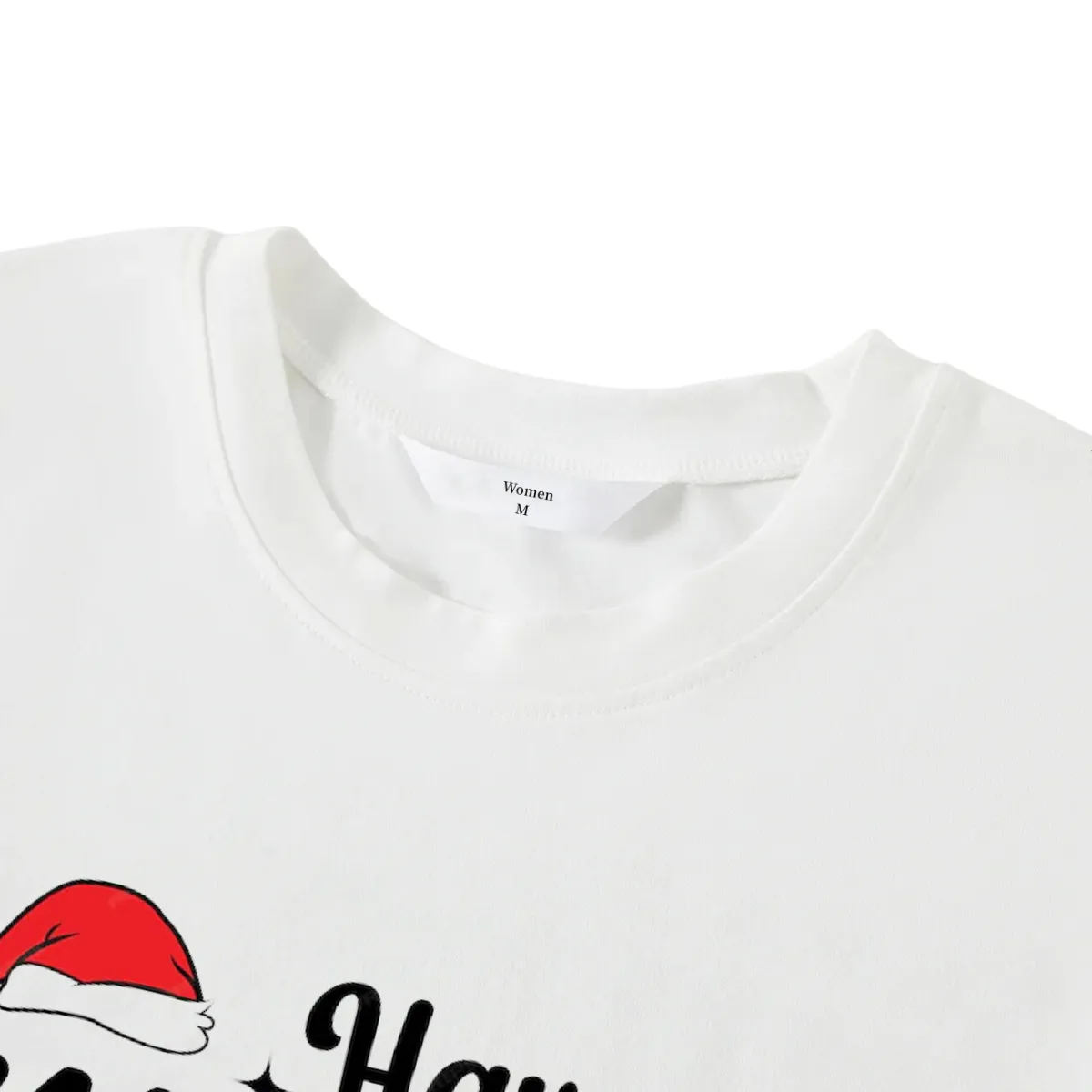 "Have a Merry Christmas" Letter Print White Long Sleeve Top with Red & Green Plaid Pants Family Matching Pajamas