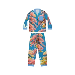 "Summer Stroll" Women's Satin Pajamas