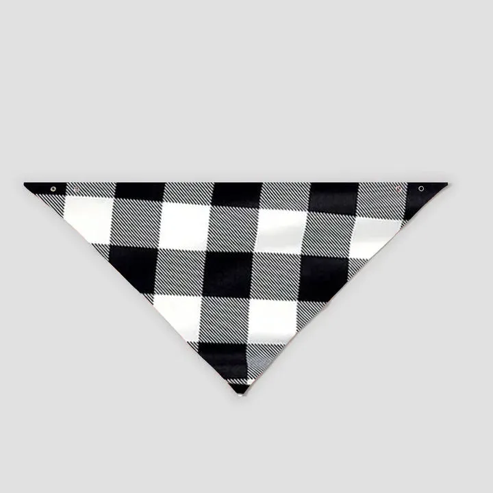 "We are Family 2024" White Letter Print Black Long Sleeve Top with Black And White Plaid Pants Family Matching Pajamas