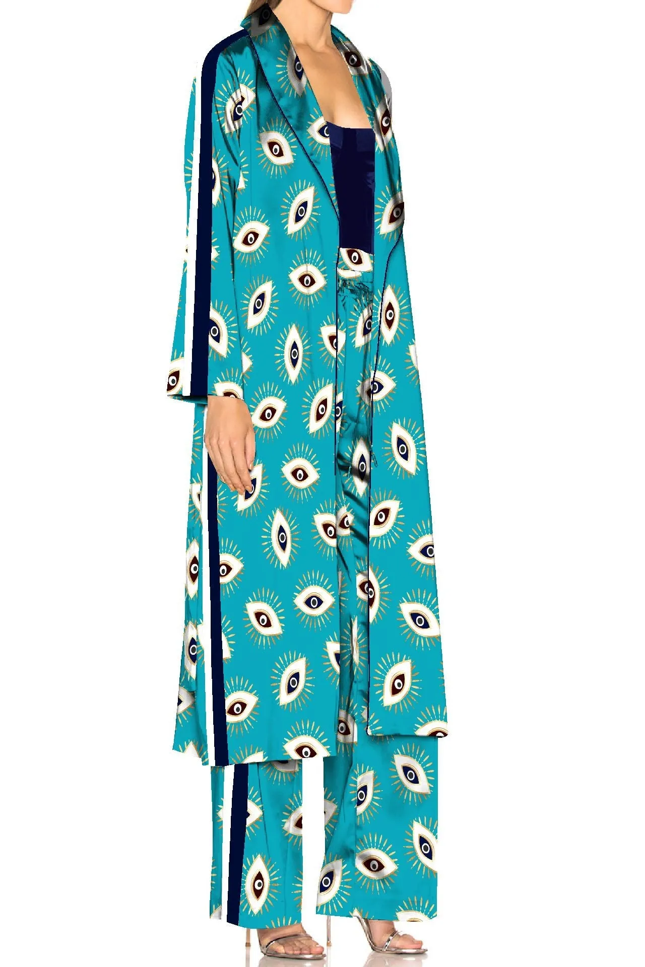 Robe And Pajama Set Womens