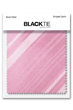 Rose Petal Striped Satin Fabric Swatch