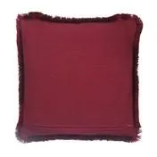 Roselie Embroidered Cranberry Cushion