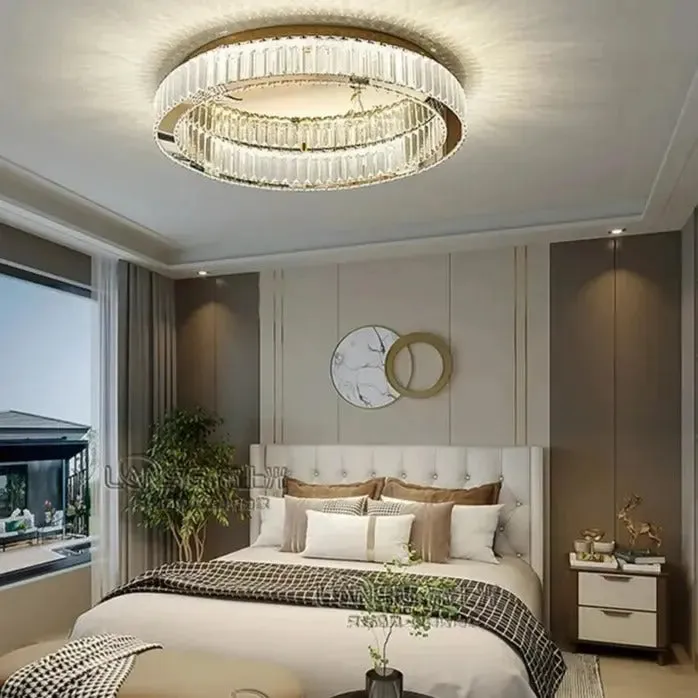 Round Crystal Led Ceiling Chandelier