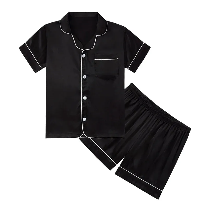 Satin Printed Pajama Short Set