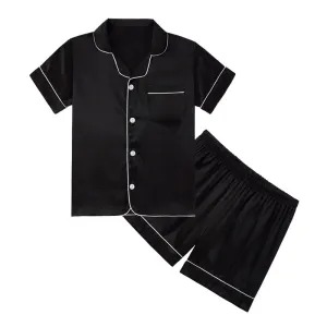 Satin Printed Pajama Short Set
