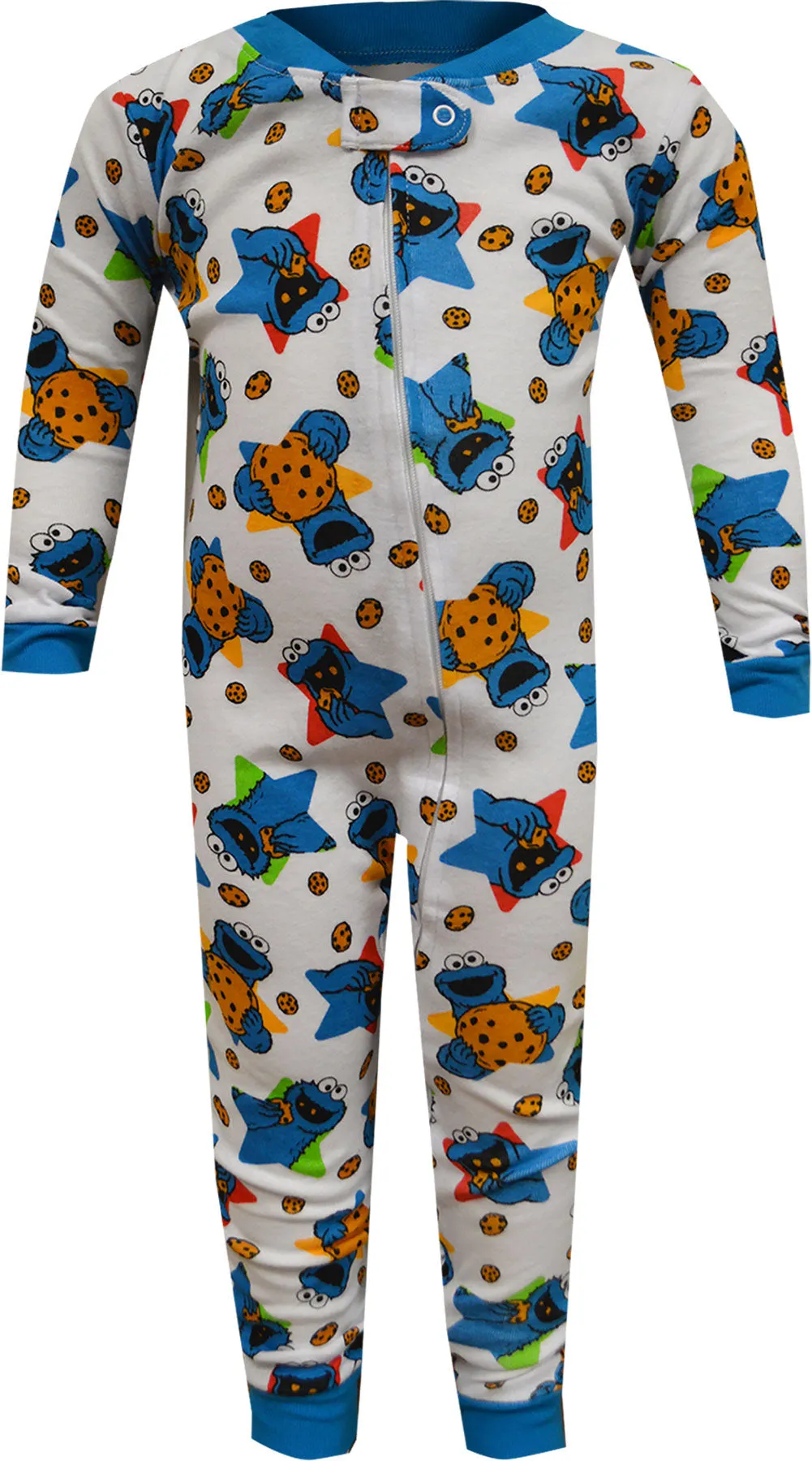Sesame Street Cookie Monster Cotton Toddler One Piece Pajamas