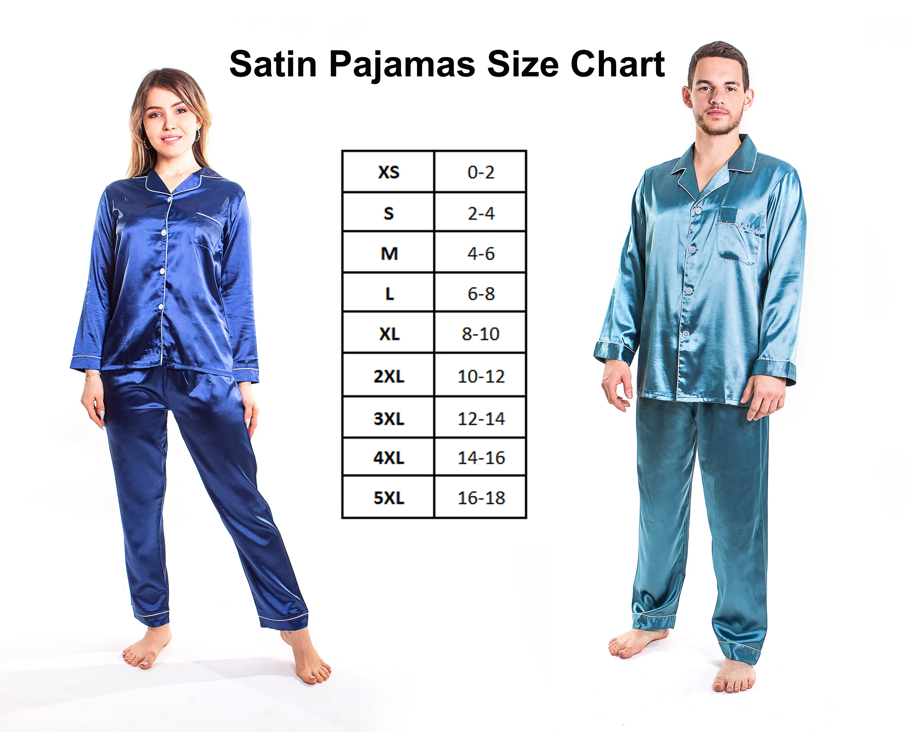 Set of 9 Bridesmaids Pajamas, Custom Wedding Satin Pajamas  - Long   Long