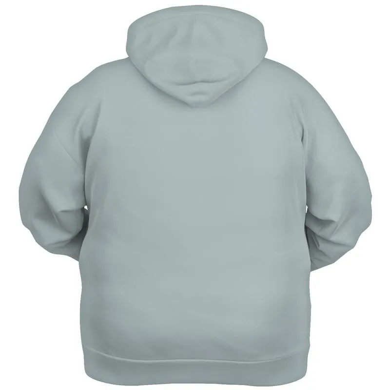Shaded Pale Blue-Green Gray Hoodie | Unisex | with PLUS sizes | C10M0Y5K30