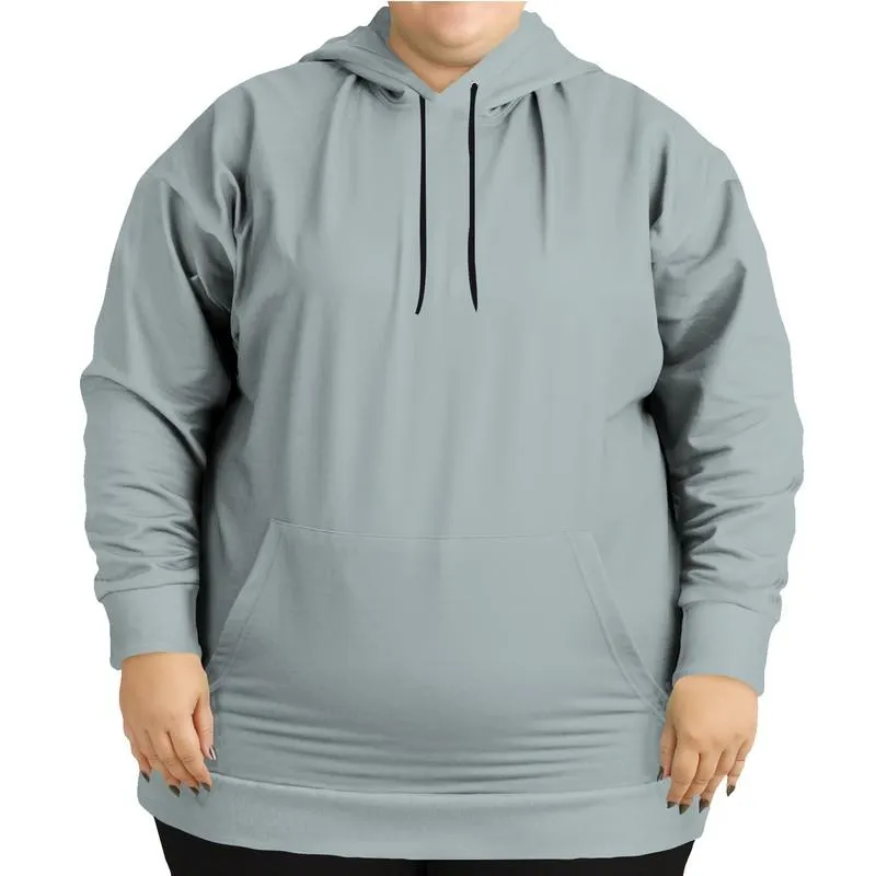 Shaded Pale Blue-Green Gray Hoodie | Unisex | with PLUS sizes | C10M0Y5K30