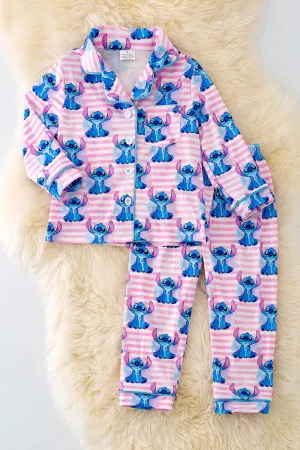 STRIPE & CHARACTER PRINTED PAJAMAS
