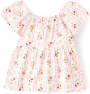 The Children's Place Baby Girls' and Toddler Short Sleeve Flutter Shirt
