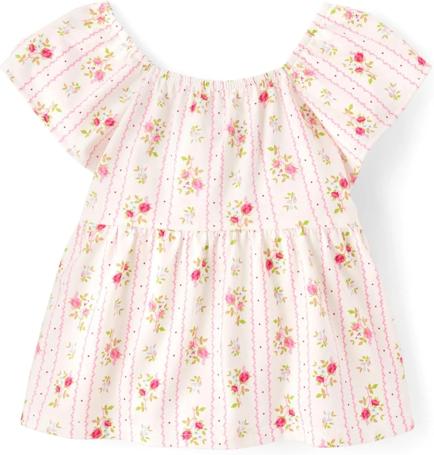 The Children's Place Baby Girls' and Toddler Short Sleeve Flutter Shirt