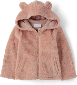 The Children's Place Baby Girls' Cozy Sherpa Hooded Full Zip Sweatshirt