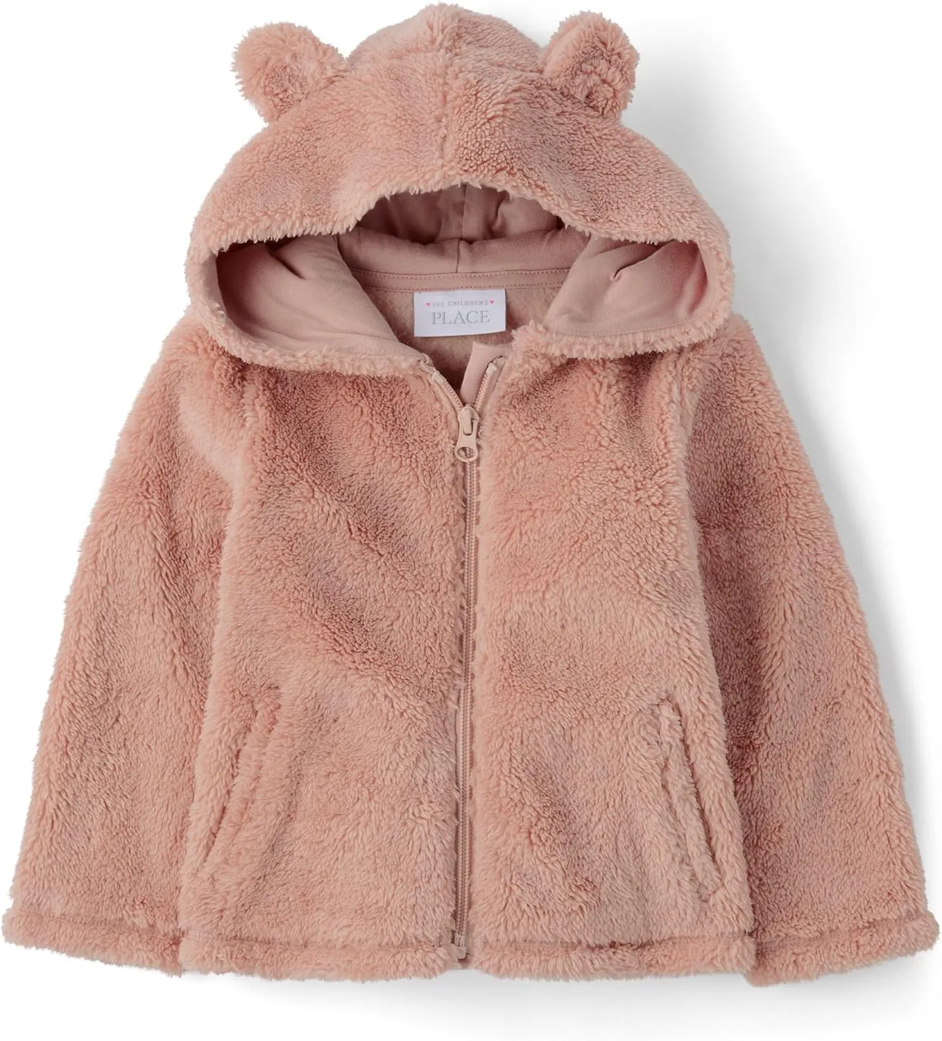 The Children's Place Baby Girls' Cozy Sherpa Hooded Full Zip Sweatshirt