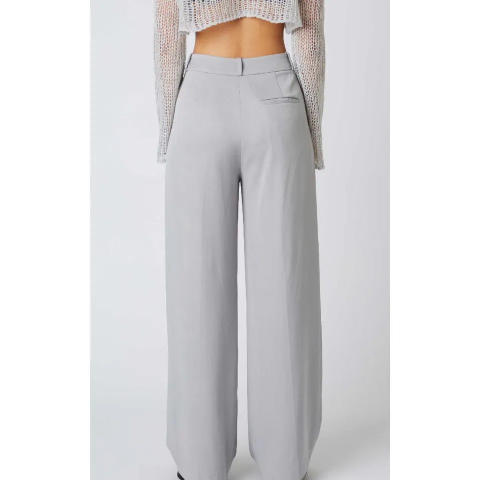 The Quincy Light Gray Full Leg Trouser Pants