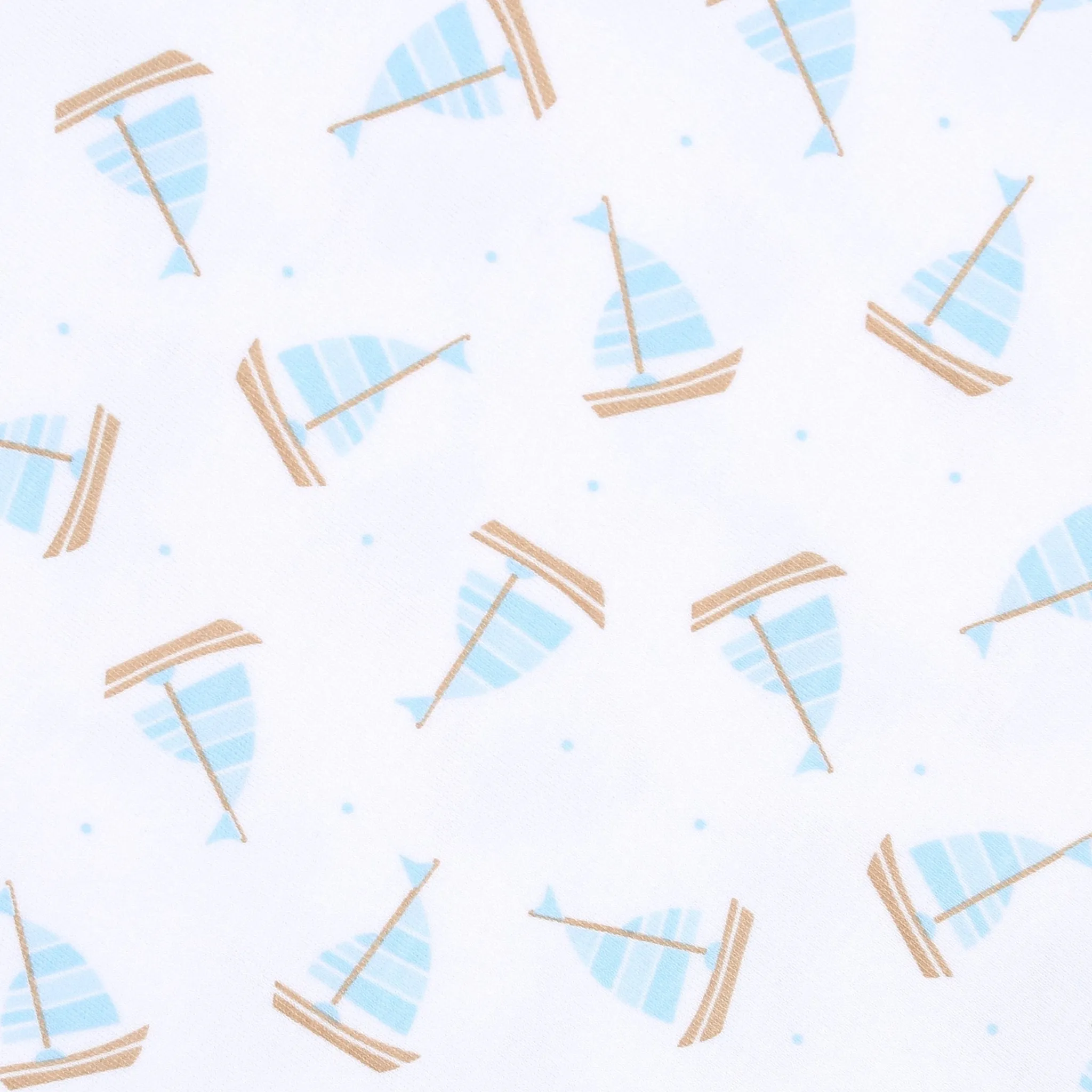 Tiny Sailboat Long Pajama - Blue