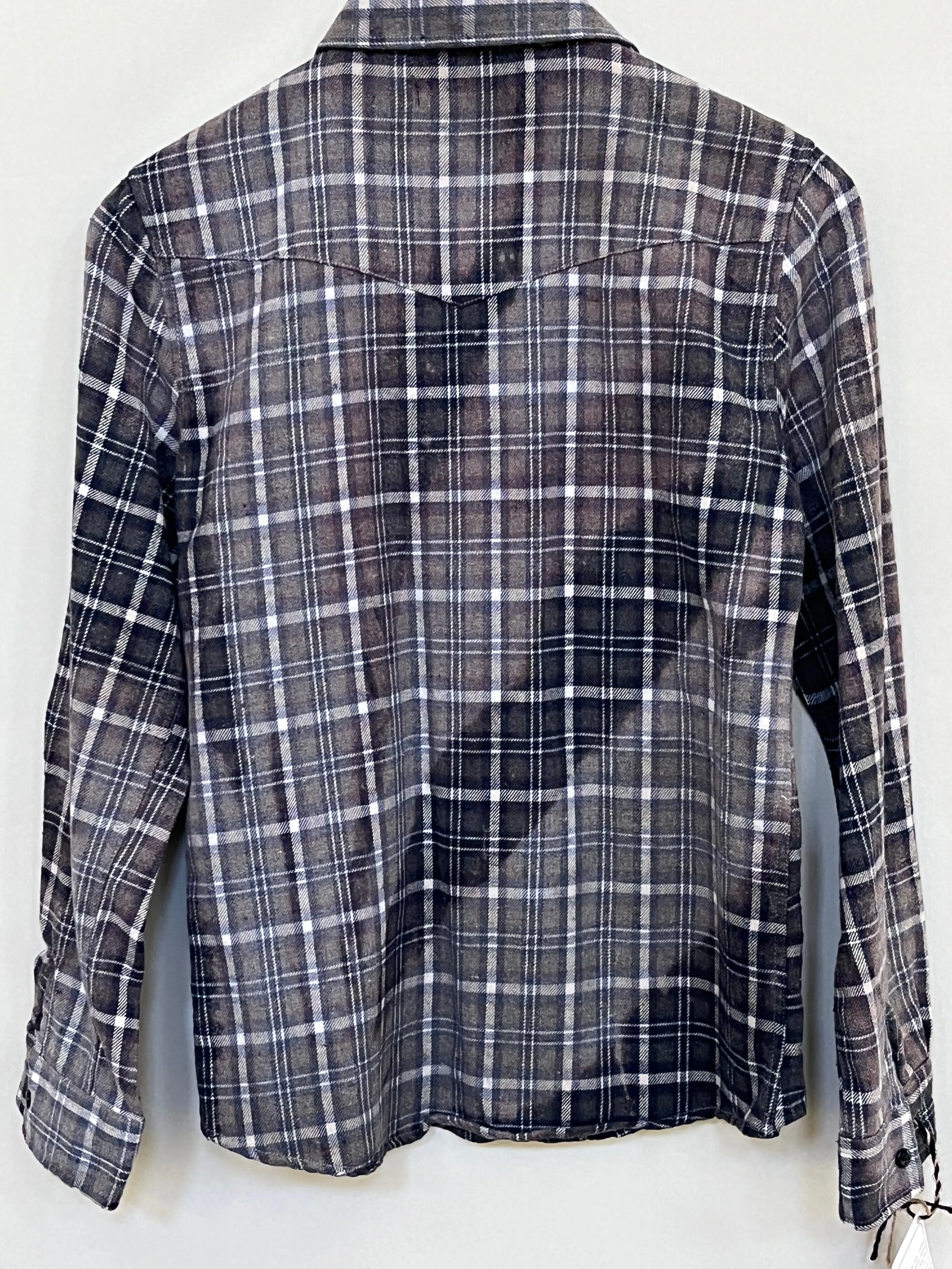 Vintage Heather, Grey and Purple Faded Flannel Size XS