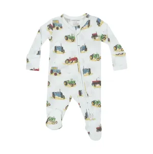 Vintage Tractors 2 Way Zipper Footie