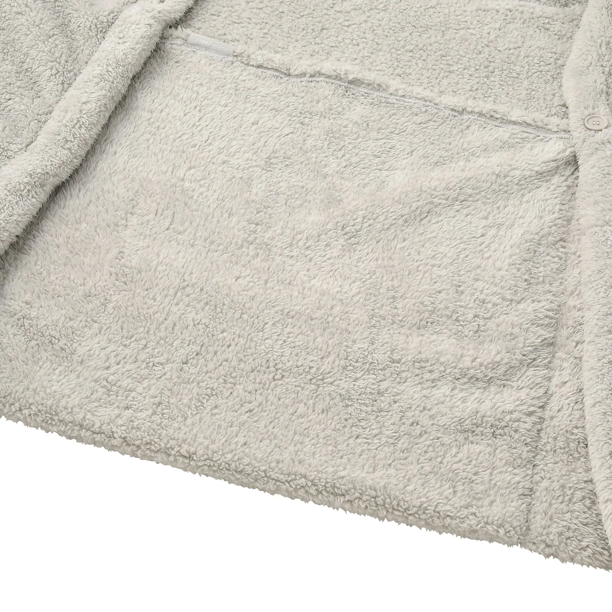 WARM FLEECE LONG BLANKET ROBE GRAY