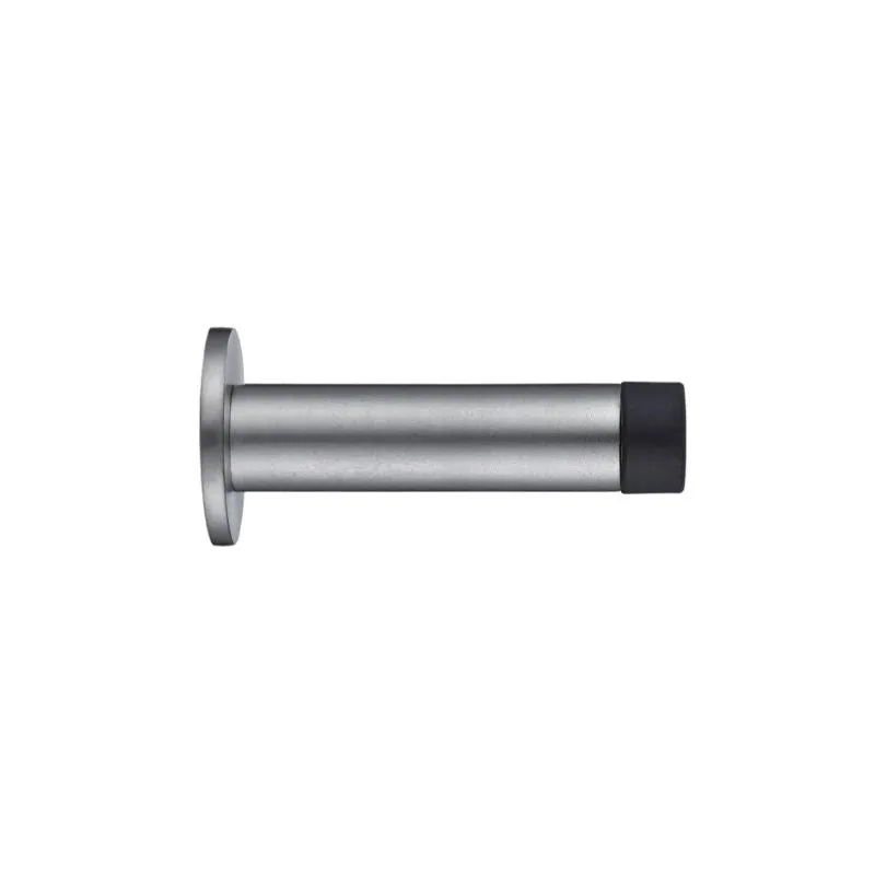 Zoo Door Stop - Cylinder c/w Rose 70mm -Satin Chrome